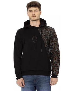Automobili Lamborghini Felpa con cappuccio in cotone nero