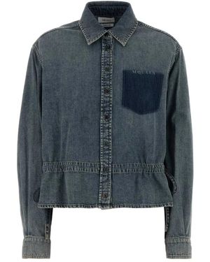 McQueen Chambray Hemdjacke - Blau