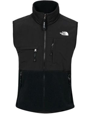 The North Face Vintage Fleecejacke Mit Farbblock - Schwarz