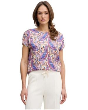MARC AUREL Paisley Viskose Bluse - Lila