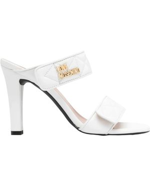 Love Moschino Heeled Mules - Blanco