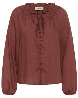 Cream Overhemden ,Bruin ,Blouses - Rood