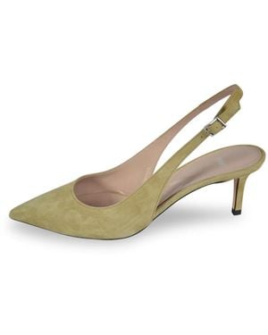 HUGO Ines Sling Lichtbeige Leren Pumps - Naturel