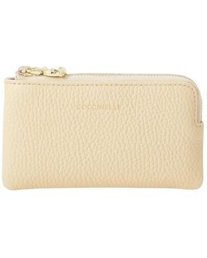 Coccinelle Accessoires ,Leer Bustina Portemonnee - Naturel