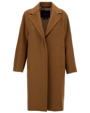 Max Mara Single-Breasted Coats - Brown