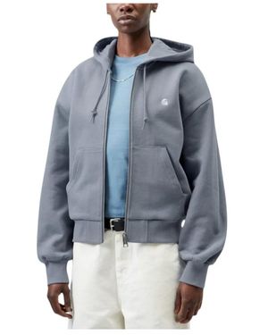 Carhartt Hoodies & Sweatvesten ,Blauw ,Katoen Hooded Casey Jacket