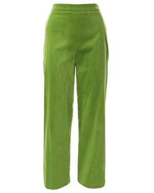Vivetta Broeken ,Groen ,Katoen Stretch Fluwelen Broek