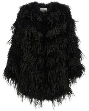Yves Salomon Single-Breasted Coats - Negro