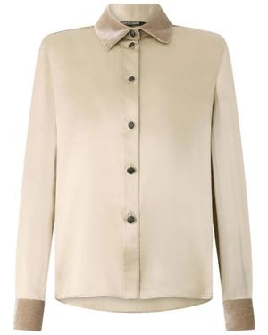 Roberto Cavalli Vwt700Se041 Seidenhemd - Natur
