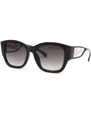 Guess Occhiali da sole in resina nera con vetro grigio - Nero