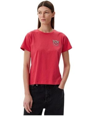 Pinko Tops ,Rood ,Nambrone T-Shirt