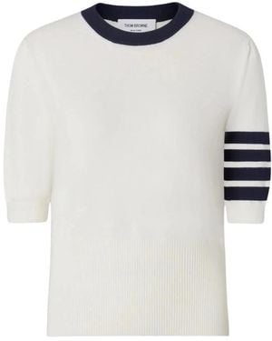 Thom Browne Round-Neck Knitwear - Blanco