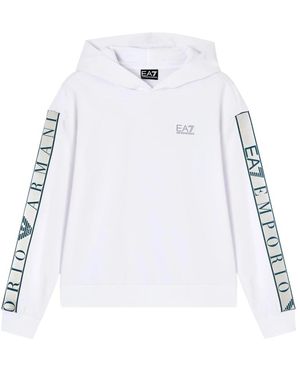 EA7 Hoodies & Sweatvesten ,Wit ,Katoen Ventus 7 Technische Hoodie