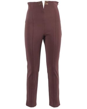 Elisabetta Franchi Slim-Fit Trousers - Red