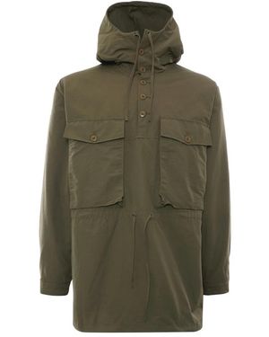 Nigel Cabourn Jassen ,Groen ,Katoen Track Smock