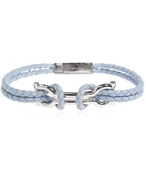 Ferragamo Accessoires ,Blauw ,Leer Leren Armband