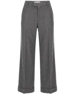 Brunello Cucinelli Tailored Wide-Leg Broeken - Grijs