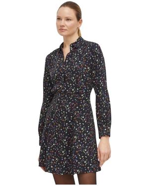 Paul Smith Kleedjes ,Veelkleurig ,Jurk Met Bloemenprint En Streepdetails - Zwart