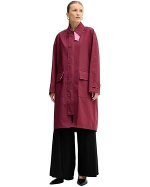 KENZO Single-Breasted Coats - Rood