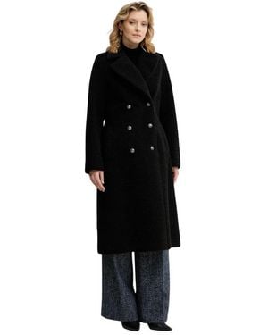 Guess Double-Breasted Coats - Nero