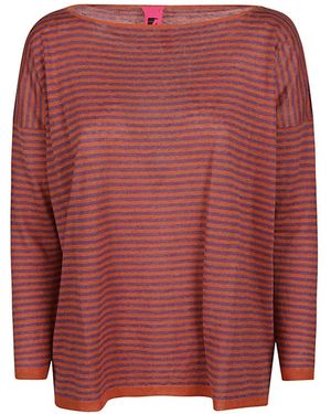 ALESSANDRO ASTE Truien & Vesten ,Veelkleurig ,Linnen Soft Linen T-Shirt - Rood