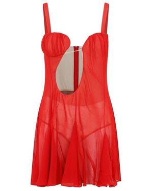 Nensi Dojaka Rotes asymmetrisches mini kleid