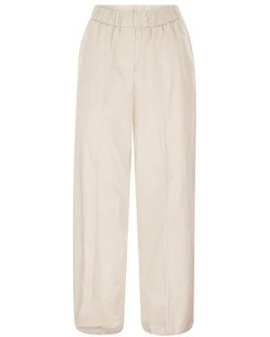 Peserico Wide Trousers - Blanco