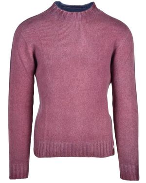 Bob Truien & Vesten ,Rood ,Wol Pullover Met Ronde Hals - Paars