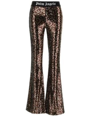Palm Angels Wide Trousers - Brown