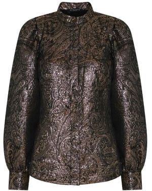 Bruuns Bazaar Overhemden ,Bruin ,Cryso Bbsiria Shirt - Zwart