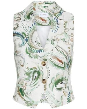 Marella Jassen ,Veelkleurig ,Vests - Groen
