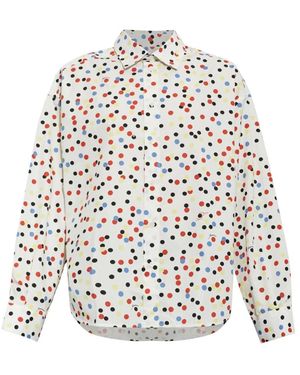 Jacquemus Overhemden ,Veelkleurig ,Katoen The Losange Shirt - Wit
