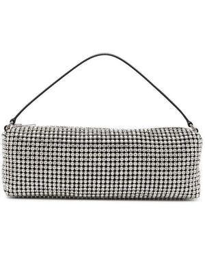Alexander Wang Tassen ,Grijs ,Mesh Design Kristalversiering Rechthoekige Tas