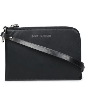 DSquared² Elegante Schwarze Lederclutch