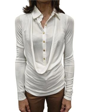 Elisabetta Franchi Polo Shirts - Grey
