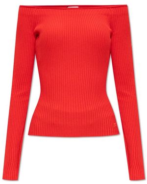 Courreges Round-Neck Knitwear - Rojo
