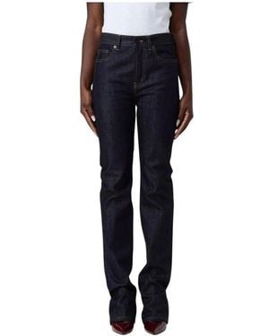 Saint Laurent Blaue Straight Leg Jeans Für Frauen - Schwarz