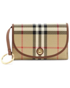 Burberry Accessoires ,Ls Flap Cc Met Sleutelhanger - Naturel