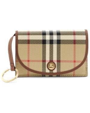 Burberry Accessoires ,Ls Flap Cc Met Sleutelhanger - Naturel