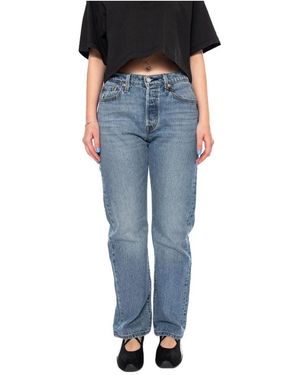 Levi's Jeans ,Blauw ,Katoen 501 Curve Straight Jeans
