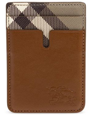 Burberry Pop Check Card Case - Bruin