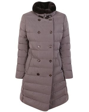 Moorer Double-Breasted Coats - Bruin