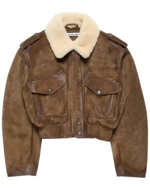 Acne Studios Wildleder-Bomberjacke - Braun