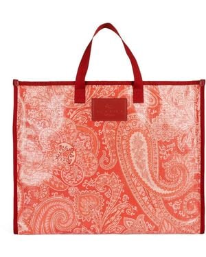 Etro Tassen ,Oranje ,Katoen Tote Bag - Rood