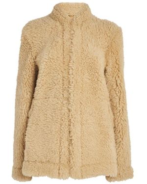 TOTEME Shearling Jas Boter - Naturel