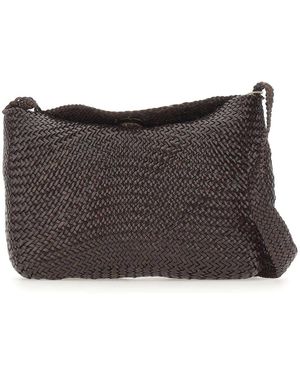 Dragon Diffusion Tassen ,Bruin ,Leer Santa Marta Crossbody Tas - Grijs