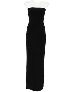 Norma Kamali Ärmelloses Maxikleid - Schwarz