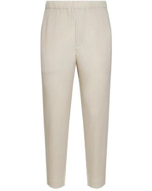 Issey Miyake Slim-Fit Trousers - Natural