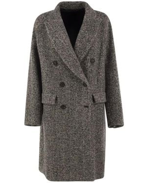 Brunello Cucinelli Double-Breasted Coats - Gris