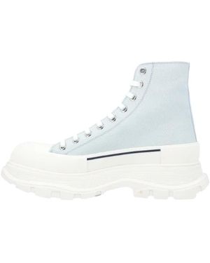 McQueen Lace-Up Boots - Blue